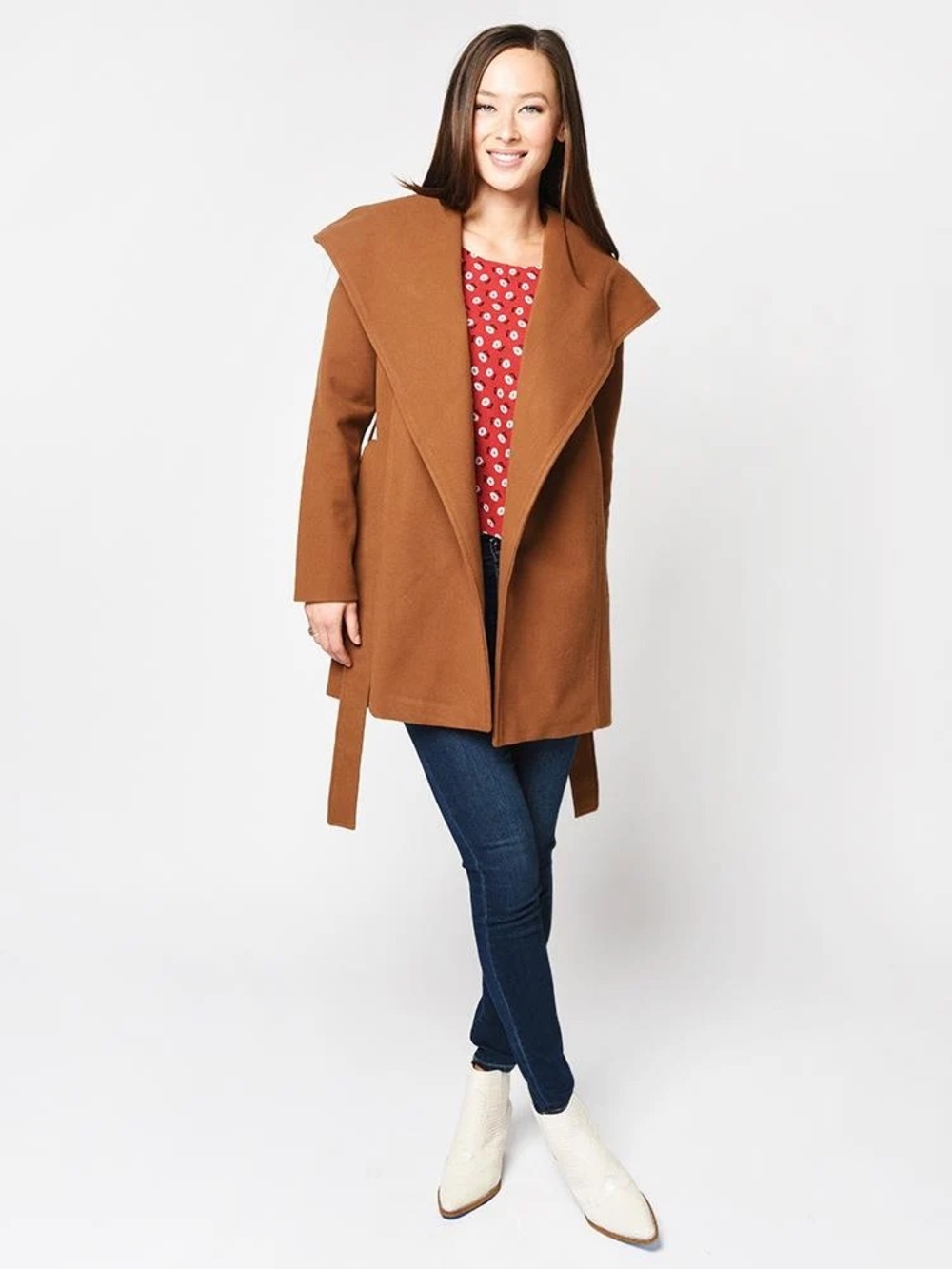 Jack by BB Dakota Camel Brown Wrap Coat